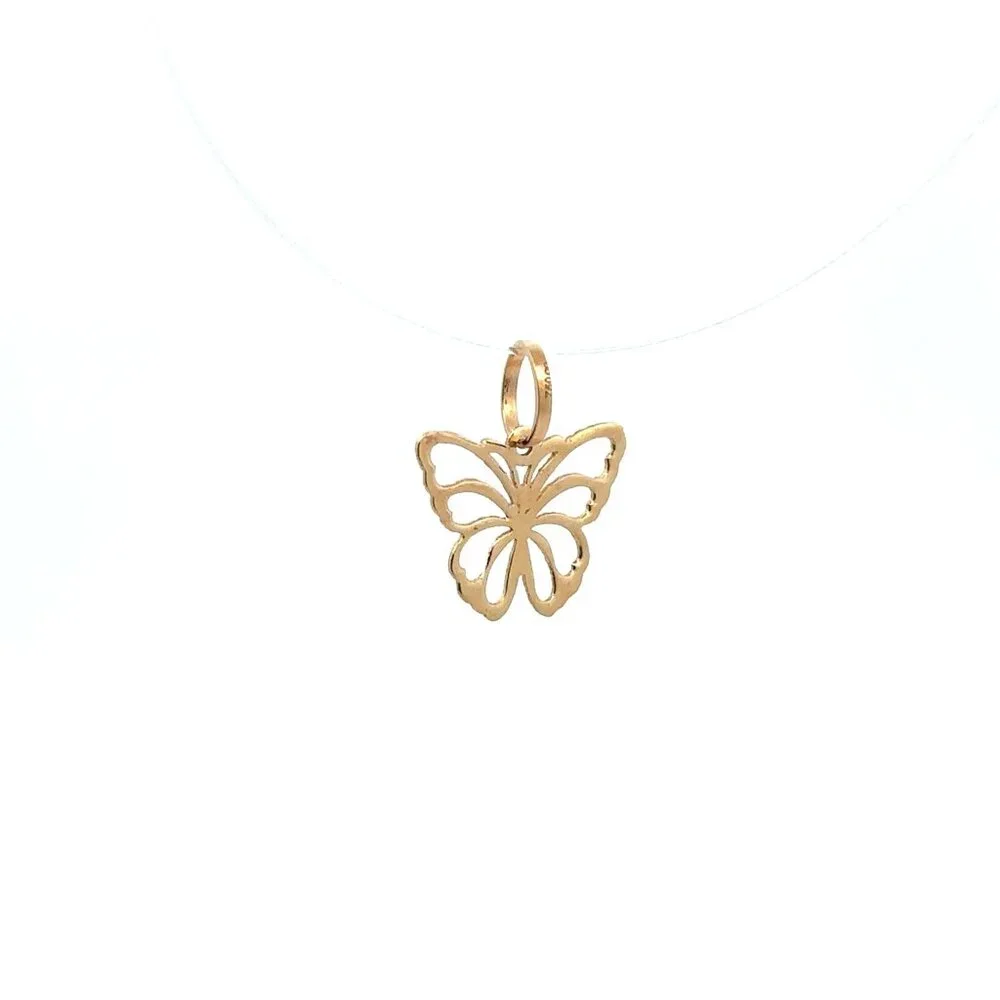 18K Gold Pendant Butterfly - Picture 6 of 12